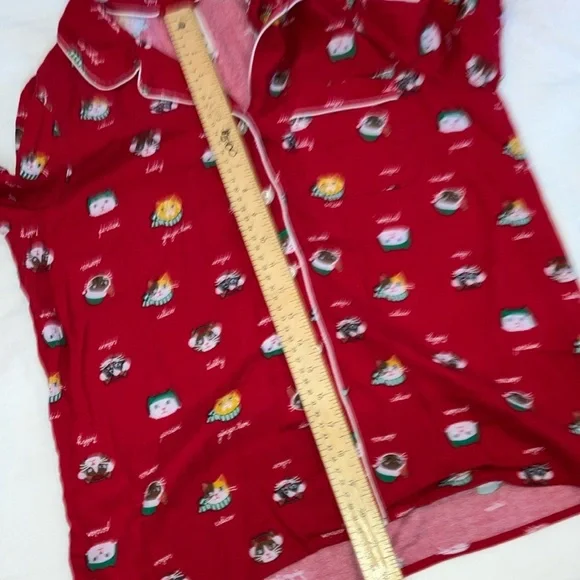 Lands' End festive cats women's XS (size 2-4) Pajama Top / Playful cats - Picture 13 of 16
